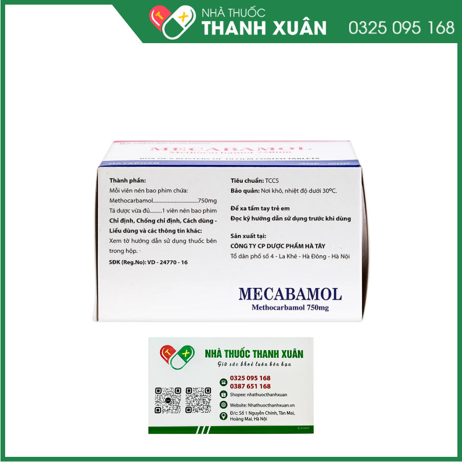 Mecabamol 750mg trị bệnh lý về xương khớp cấp tính do co thắt cơ vân